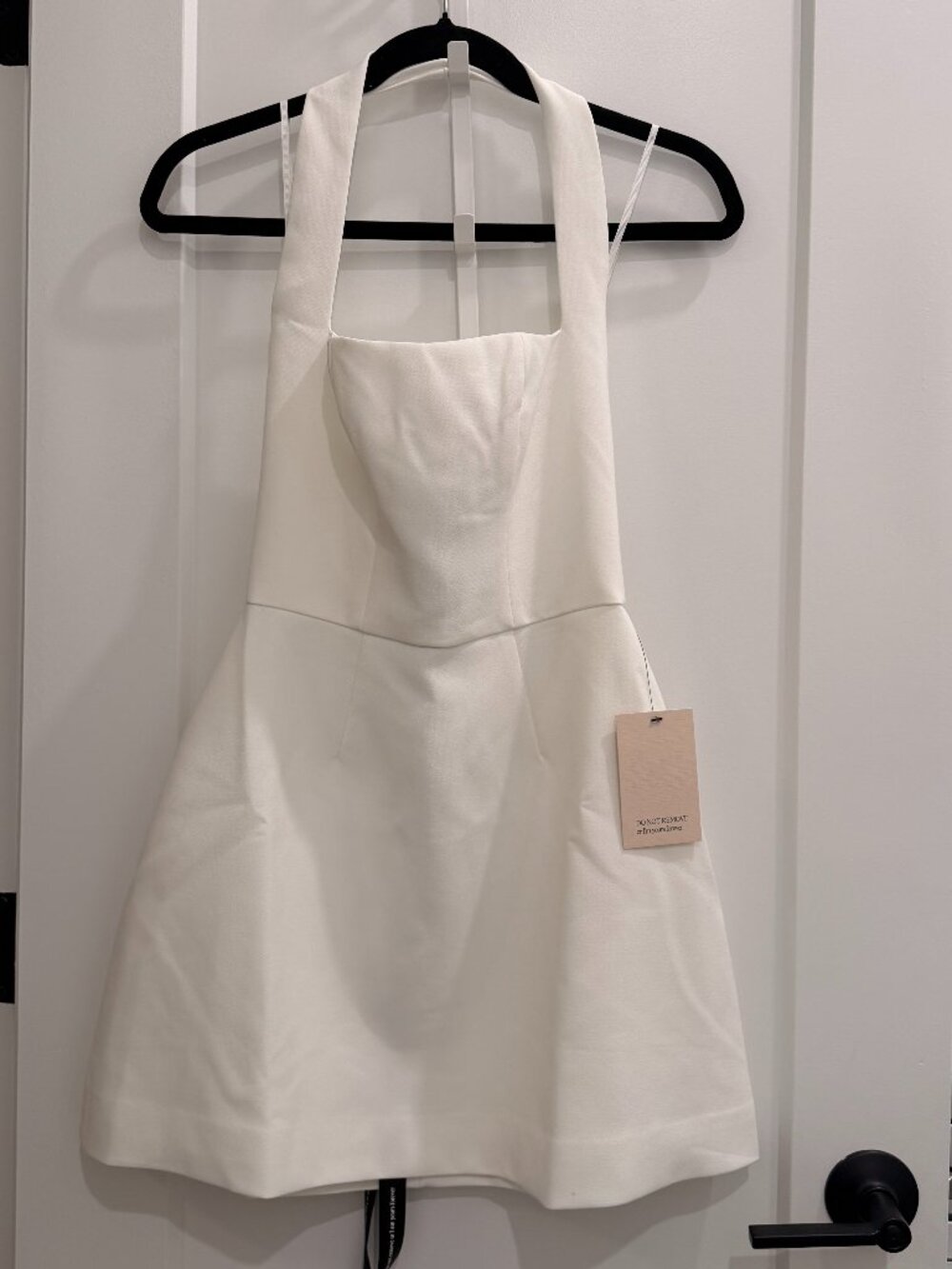 NWT - Odd Muse Structured Halter Mini Dress White